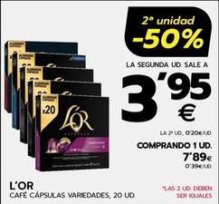Oferta de L'or - Café Cápsulas por 7,89€ en BM Supermercados