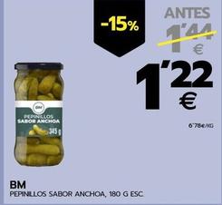 Oferta de Bm - Pepinillos Sabor Anchoa por 1,22€ en BM Supermercados