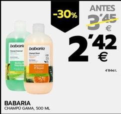 Oferta de Babaria - Champú Gama por 2,42€ en BM Supermercados