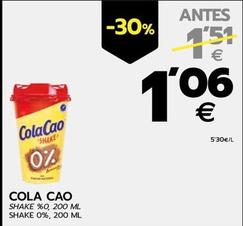 Oferta de Cola Cao - Shake 0% por 1,06€ en BM Supermercados