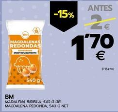 Oferta de Bm - Magdalena Redonda por 1,7€ en BM Supermercados