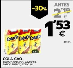 Oferta de Cola Cao - Batido Energy por 1,53€ en BM Supermercados