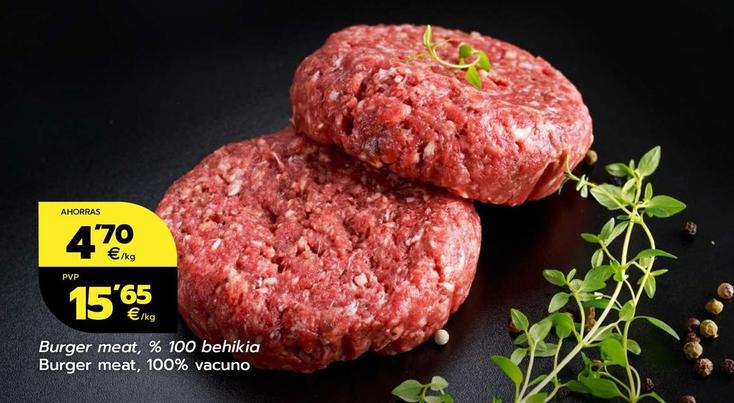 Oferta de Burger Mea 100% Vacuno por 4,7€ en BM Supermercados