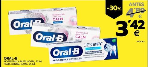 Oferta de Oral B - Pasta Dental por 3,42€ en BM Supermercados
