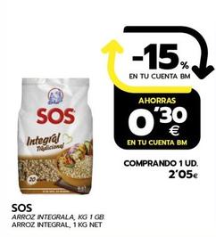 Oferta de Sos - Arroz Integral por 2,05€ en BM Supermercados