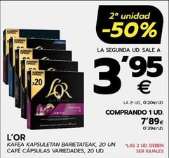 Oferta de L'or - Café Cápsulas Variedades por 7,89€ en BM Supermercados