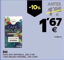 Oferta de Bm - Café Molido Natural por 1,67€ en BM Supermercados