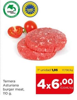 Oferta de Ternera Asturiana Burger Meat por 1,95€ en Alimerka