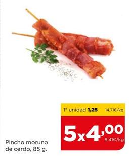Oferta de Pincho Moruno De Cerdo por 1,25€ en Alimerka