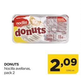 Oferta de Donuts - Nocilla Avellanas, Pack 2 por 2,09€ en Alimerka