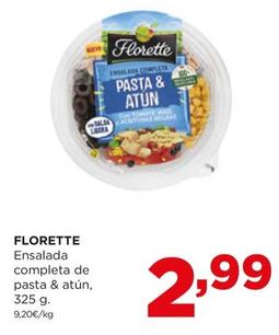 Oferta de Florette - Ensalada Completa De Pasta & Atún por 2,99€ en Alimerka