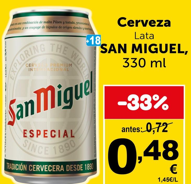 Oferta de Cerveza por 0,48€ en Masymas