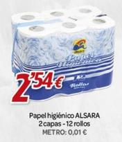 Oferta de Papel higiénico por 2,54€ en Alsara Supermercados