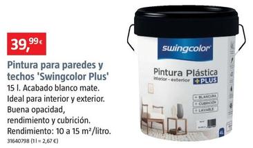 Oferta de Swingcolor -  Pintura Para Paredes Y Techos Plus  por 39,99€ en BAUHAUS