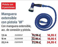 Oferta de Manguera Extensible Con Pistola '8F' por 14,95€ en BAUHAUS