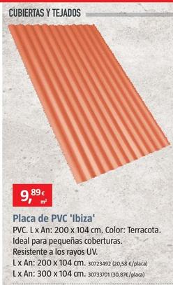 Oferta de Placa De PVC 'Ibiza' por 9,89€ en BAUHAUS