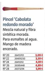 Oferta de Pincel 'Cabolata Redondo Morado' por 3,09€ en BAUHAUS