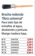 Oferta de Brocha Redonda 'Fibra Universal' por 3,39€ en BAUHAUS