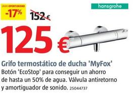 Oferta de Hansgrohe - Grifo Termostático De Ducha 'MyFox' por 125€ en BAUHAUS