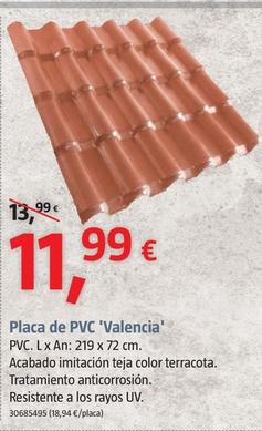 Oferta de Placa De PVC 'Valencia' por 11,99€ en BAUHAUS