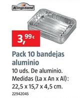 Oferta de Kingston - Pack 10 Bandejas Aluminio  por 3,99€ en BAUHAUS
