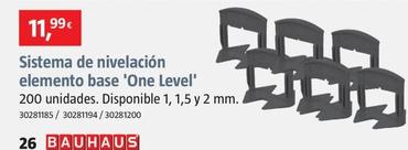 Oferta de Sistema De Nivelación Elemento Base 'One Level' por 11,99€ en BAUHAUS