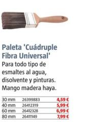 Oferta de Paleta 'Cuádruple Fibra Universal' por 4,59€ en BAUHAUS