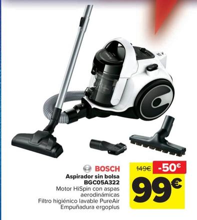 Oferta de Bosch - Aspirador Sin Bolsa BGC05A322 por 99€ en Carrefour