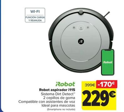 Oferta de Irobot - Robot Aspirador i115 por 229€ en Carrefour