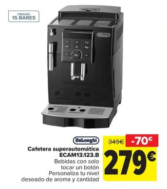 Oferta de DeLonghi - Cafetera superautomática  ECAM13.123.B por 279€ en Carrefour
