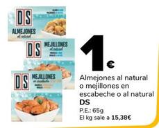 Oferta de DS - Almejones Al Natural O Mejillones En Escabeche O Al Natural por 1€ en Supeco