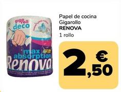 Oferta de Renova - Papel De Cocina Gigarollo por 2,5€ en Supeco