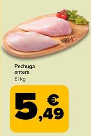 Oferta de Pechuga Entera por 5,49€ en Supeco