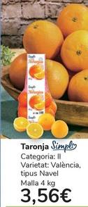 Oferta de Simply - Taronja por 3,56€ en Carrefour Express