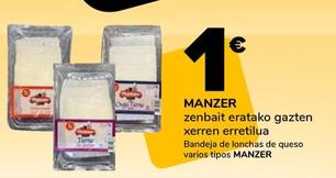 Oferta de Manzer - Bandeja De Lonchas De Queso por 1€ en Supeco