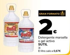 Oferta de Sutil - Detergente Marsella O Gel Activo por 2€ en Supeco