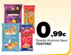Oferta de Tostfrit - Snacks  por 0,99€ en Supeco
