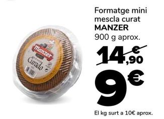 Oferta de Manzer - Formatge Mini Mescla Curat por 9€ en Supeco