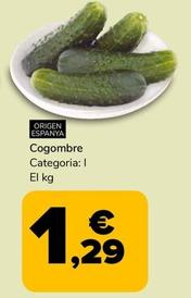 Oferta de Cogombre por 1,29€ en Supeco