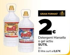 Oferta de Detergent Marsella O Gel Actiu por 2€ en Supeco