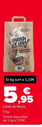 Oferta de Carbó De Llenya por 5,95€ en Supeco