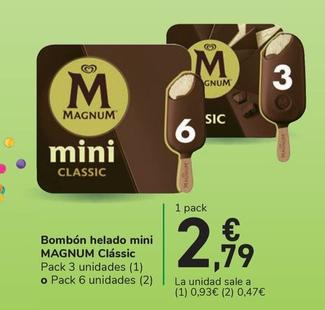 Oferta de Magnum - Bombon Helado Mini Classic por 2,79€ en Carrefour Express
