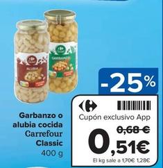 Oferta de Carrefour - Garbanzo O Alubia Cocida  por 0,51€ en Carrefour Express