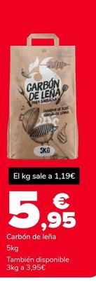 Oferta de Carbón De Leña por 5,95€ en Supeco