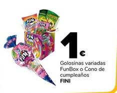 Oferta de Fini - Golosinas Variadas Funbox O Cono De Cumpleaños por 1€ en Supeco