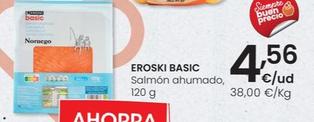 Oferta de Eroski - Basic Salmón Ahumado por 4,56€ en Eroski