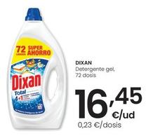 Oferta de Dixan - Detergente Gel por 16,45€ en Eroski