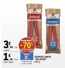 Oferta de Palacios - Chorizo Sarta por 3,99€ en E.Leclerc