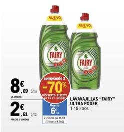 Oferta de Fairy - Lavavajillas Ultra Poder por 8,69€ en E.Leclerc