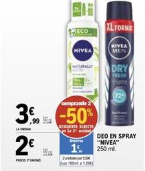 Oferta de Nivea - Deo En Spray por 3,99€ en E.Leclerc